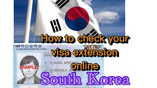 How to check visa extension  hikoreagokr🇰🇷🇰🇷🇰🇷 [upl. by Oker]