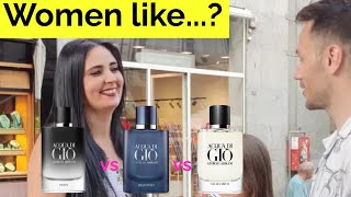 Women react to Acqua di Gio Parfum Profondo and Eau de Parfum [upl. by Rojas]