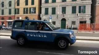 Polizia Carabinieri Reparto antisommossaPolice and Carabinieri anti riot unit responding [upl. by Miran]