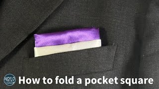 How to fold a pocket handkerchief  Double presidential fold with 2 handkerchiefs [upl. by Shimkus]