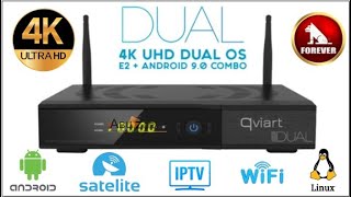 استعراض شامل للاهم مواصفات الفنية فورايفر Qviart DUAL 4K LINUX Android [upl. by Fritzie]