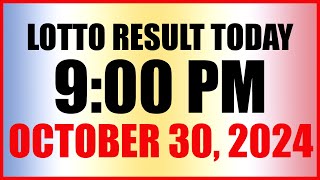 Lotto Result Today 9pm Draw October 30 2024 Swertres Ez2 Pcso [upl. by Idnil]