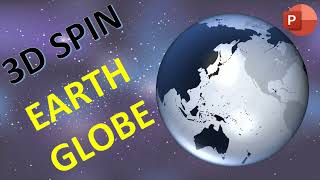 How to make REALISTIC Spinning 3D Globe Animation Effect in PowerPoint  Draw the 3D earth in PPT [upl. by Elah]