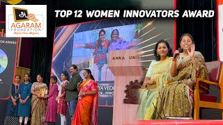 Top 12 women innovator awards agaramfoundationofficial [upl. by Jaquith474]