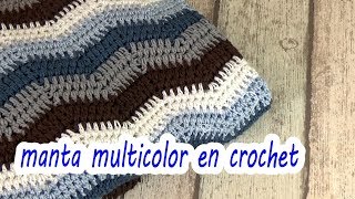 COMO HACER MANTA EN CROCHET  GANCHILLO FACIL [upl. by Mikol815]