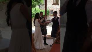 Scottish quaich ceremony and handfasting ritual at wedding in Italy [upl. by Anim]