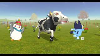 LA VACA LOLA 🐮 REMIX  Señora Vaca 🐄 Bailando  Canciones De La Granja  Cantan Los Pollitos 2 [upl. by Allicsirp]