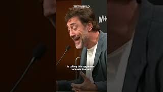 Oscarwinning actor Javier Bardem denounces Israels genocidal war on Palestines Gaza [upl. by Latyrc478]