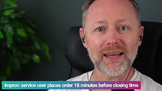 Limmy Improv service user places order 18 minutes before closing time 20240802 [upl. by Ahsienyt]