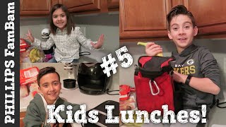 KIDS SCHOOL LUNCH IDEAS 5  KIDS MAKE THEIR OWN SCHOOL LUNCHES  PHILLIPS FamBam Vlogs [upl. by Nottarts]