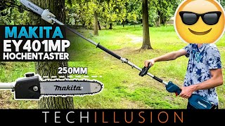 🔥KETTENSÄGE AM STIEL😁 MAKITA Akku Multifunktionsantrieb DUX60  EY401MP Hochentaster Review amp Test [upl. by Staford]