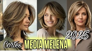 Estilos MEDIA MELENA PRÁCTICOS Que FAVORECE a Todas 💇‍♀️ Diseño de Cortes de Cabello 2025 [upl. by Margeaux]