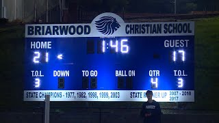 High school football highlights Briarwood vs John Carol [upl. by Arraet]