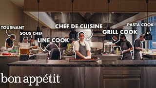 Every Job in a MichelinStarred Kitchen  Bon Appétit [upl. by Wernsman]