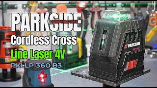 PARKSIDE PERFORMANCE  Cordless Cross Line Laser 4V  PKLLP 360 B3 [upl. by Alleras210]