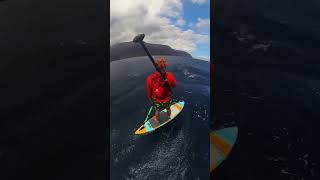 Na Pali coastline DW SUP foil 72624 [upl. by Arodnap]