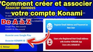 Comment créer et associer un compte Konami iD sur efootball 2023 mobile [upl. by Meridel]