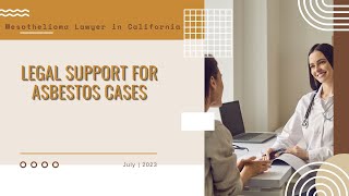 Mesothelioma Lawyer in California Legal Support for Asbestos Cases [upl. by Oicnevuj979]