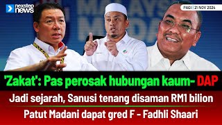 TERKINI Zakat Pas perosak hubungan kaum  DAP  Sanusi tenang disaman RM1 bilion  Gred F un [upl. by Mendez]