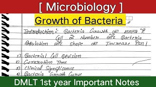 Growth of Bacteria  Bacteria Growth Curve  Microbiology [upl. by Kwei84]