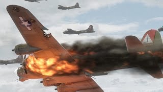 HELL Over Germany Colour RARE Footage of B17s VS Luftwaffe [upl. by Codi894]