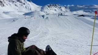 Les Arcs France Snowboarding 4 Red Jumps Thorin [upl. by Pownall963]