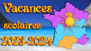 Calendrier des vacances scolaires 2023 2024 vf calendrier officiel [upl. by Elirpa]