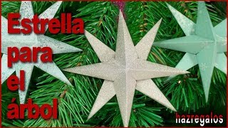 COMO HACER UNA ESTRELLA PARA EL ARBOL DE NAVIDAD MUY FÁCIL [upl. by Ennahgem]