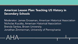 American Lesson Plan Teaching US History in Secondary Schools [upl. by Alfreda]