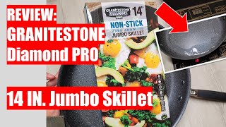 REVIEW Costco GraniteStone Diamond Pro 14in Jumbo Skillet 2299 [upl. by Ancell]