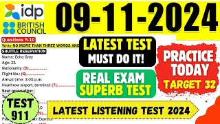 IELTS Listening Practice Test 2024 with Answers  09112024  Test No  911 [upl. by Amluz]