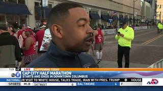 Interview with Shannon Hardin at Columbus Cap City Half Marathon [upl. by Ayak]