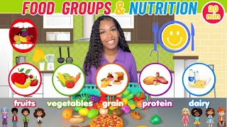 My Plate For Kids  Food Groups amp Nutrition Vegetarian Vegan Pescatarian  Kid Songs [upl. by Fine]