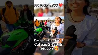 Kawasaki ninja zx10r girl 🥵reaction 😱shorts [upl. by Whetstone]