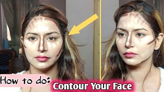 How to Contour your face For Beginners  Contouring karny ka tarika  Contour and Blush Tutorial [upl. by Gavin]