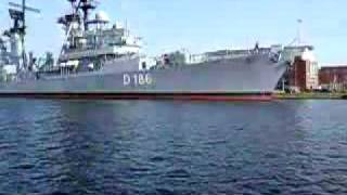 D186 Mölders Guided Missile Destroyer Tour view from harbor part 1 of 7 [upl. by Lahsiv]