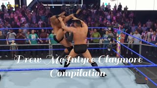 Drew McIntyre Claymore Compilation  WWE2K  Gameplay [upl. by Lashondra]