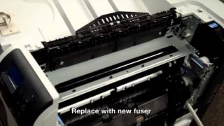 HP M750 Replace Fuser [upl. by Atselec629]