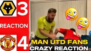 WOLVES vs MAN UTD 34  MAN UTD FANS FUNNY REACTION ‼️ REACTION FROM THE BEARDEDMANCS 🍿 PL [upl. by Einahpet]