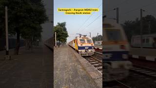 Santragachi  Jhargram MEMU crossing Deulti station at 110 kmph [upl. by Anneiv]