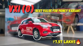 Maruti Swift Vxi 🔥 Best Value for Money Variant  Swift Vxi On Road Price ₹723 Lakh [upl. by Ulberto]