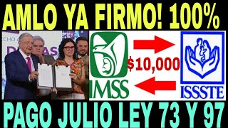 YA LLEGO AQUÍ PAGO 100 PENSIÓN IMSS ISSSTE PENSIONADOS Y JUBILADOS NUEVA FECHA AMLO 10000 [upl. by Ahtiekal]