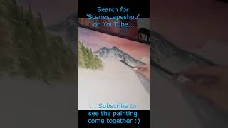 Subscribe to see Mountain Landscape painting come together part 2 shorts shortsvideo shortsfeed [upl. by Ainot352]