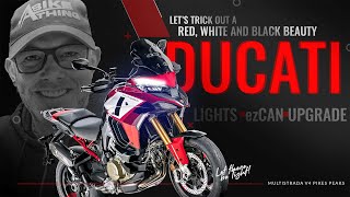 Ducati MultiStrada V4 Pikes Peak amp V4S Both Kitted Out With An Ezcan And New Denali Lights [upl. by Parshall]