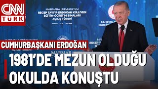 Cumhurbaşkanı Erdoğan 43 Yıl Önce Mezun Olduğu Üniversitede quotMarmara Mezunu Olmaktan Gururluyumquot [upl. by Aehsat]