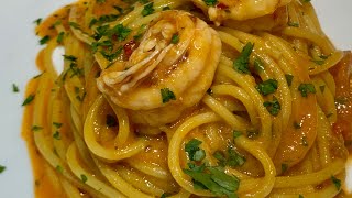 Spaghetti con crema di Gamberi 🍤 chefziopietro gamberoni ricettafacileeveloce [upl. by Ma]