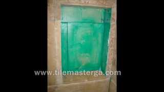 How to  shower built in shelf installation ideas  atlanta tile [upl. by Haldi]