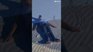 Sledding at White Sands NM Cold sand nationalpark whitesands fun shorts adventure sledding [upl. by Dronski]