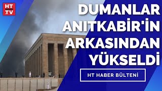 Ankarada hastane inşaatında korkutan yangın [upl. by Iveksarap]