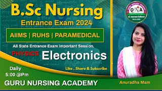 Bsc Nursing Entrance Exams 2024 Physics RUHS AIIMS KGMU  NEET2024 [upl. by Brent]